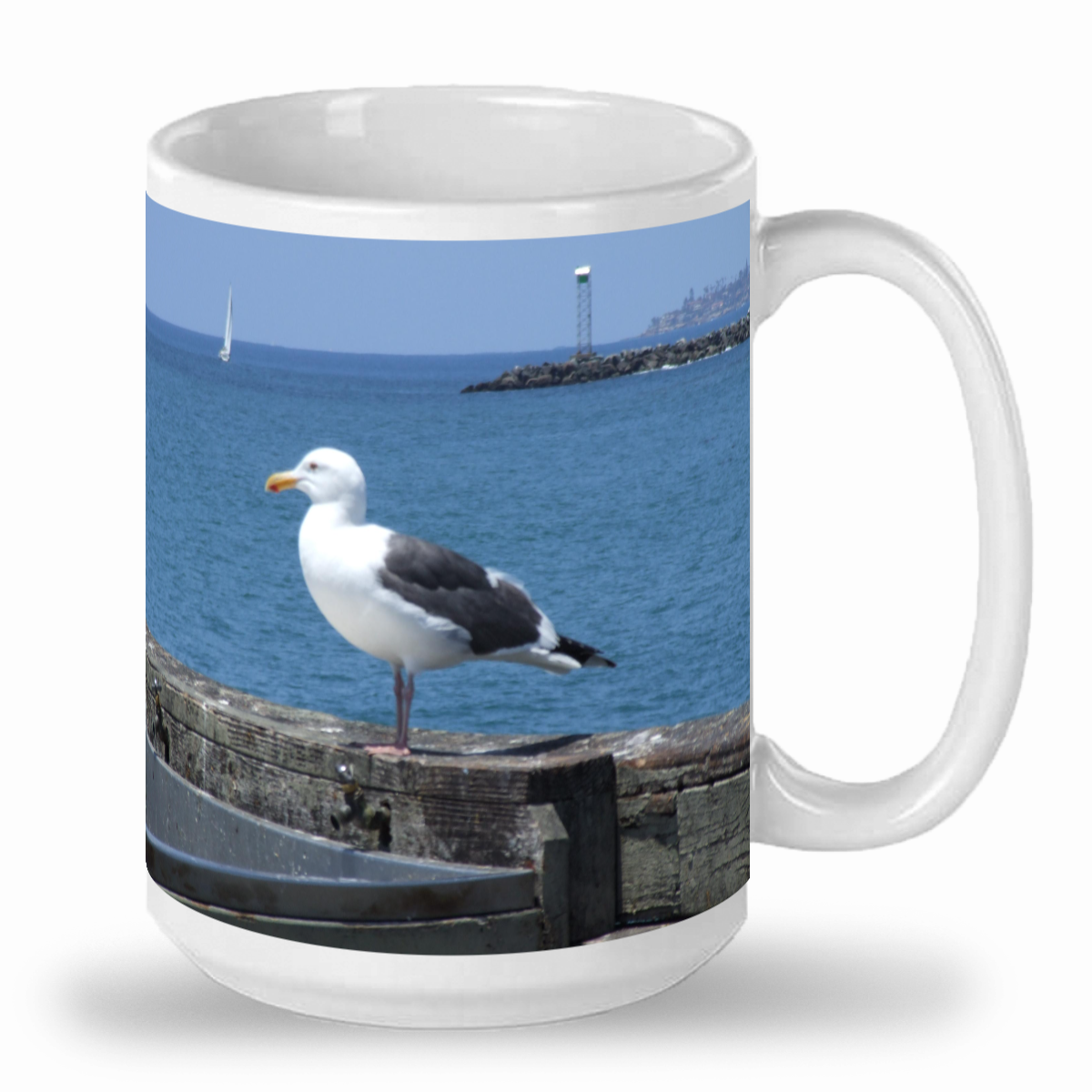 Tall glossy ceramic mug